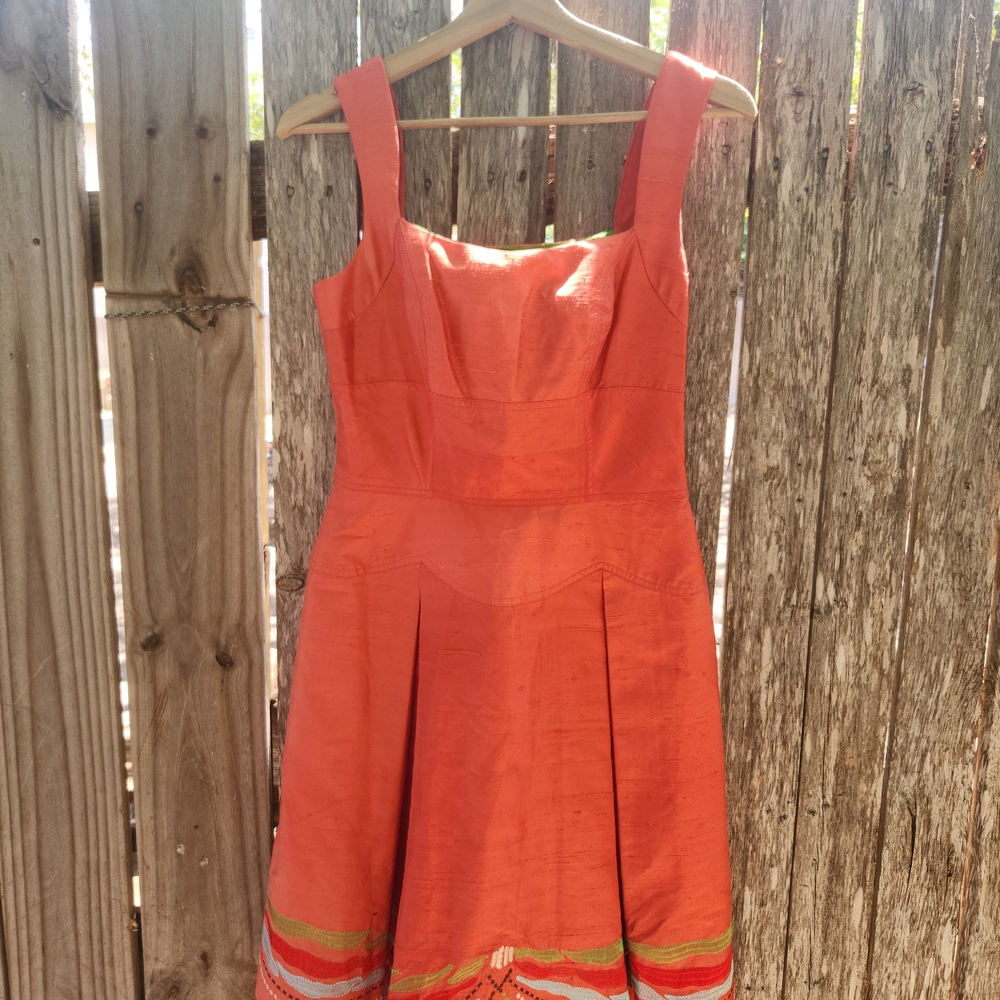 Kay Unger Vibrant Orange Chic Dress